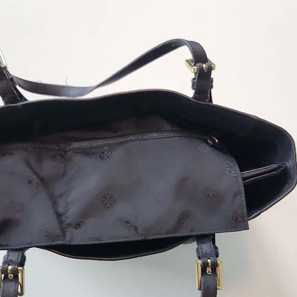 Tory Burch Black Leather Tote Bag - Picture 5 of 7